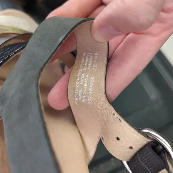 Dansko Maribeth Multicolor Slingback Sandal Strappy EU 37 Women's 7 Leather Wood - Picture 6 of 6